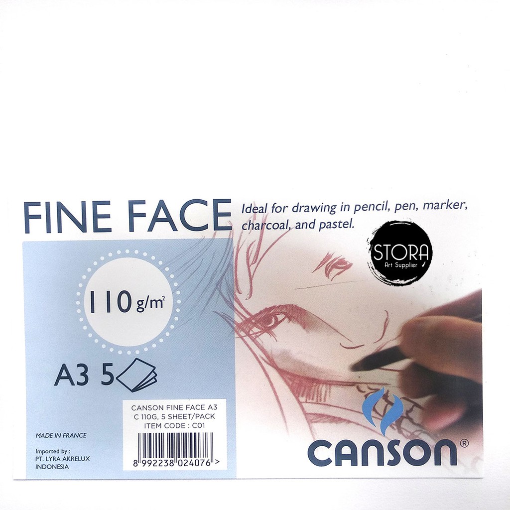 

Canson Fine Face 110 Gsm A3 Kertas Gambar Pensil Conte Pastel Paper