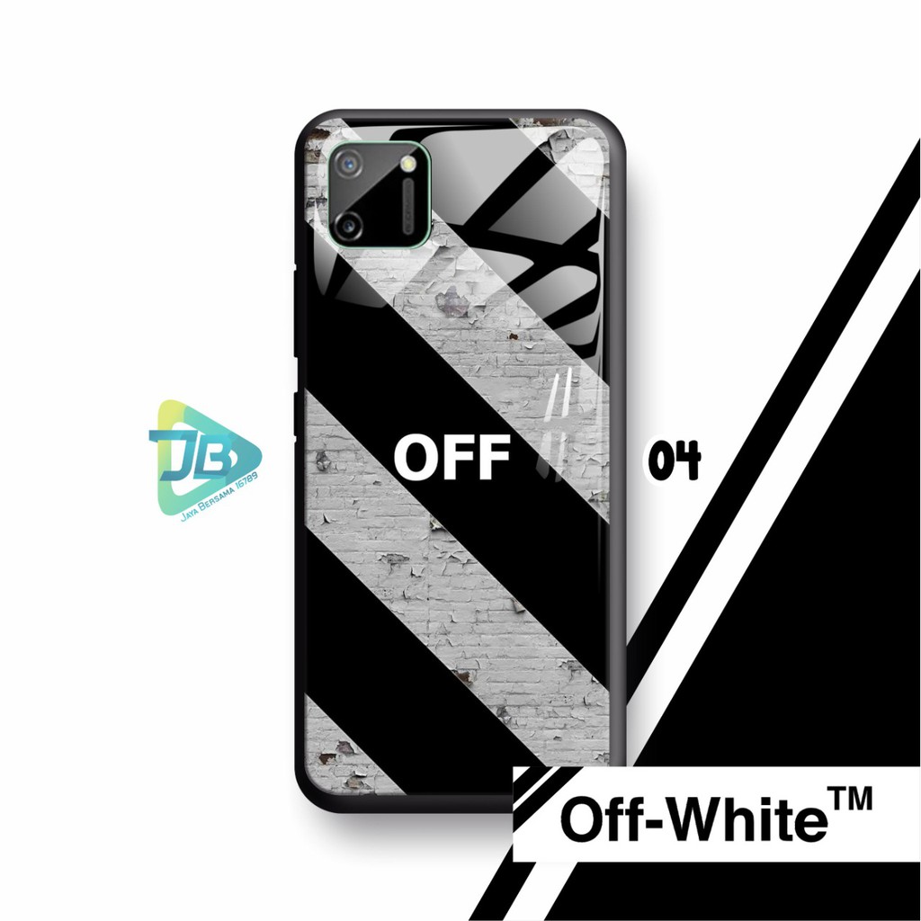 SOFTCASE BACK CASE GLASS KACA OFF WHITE REALME 2 3 5 5I 5S 6 7 7I Q U1 X X2 JB2821