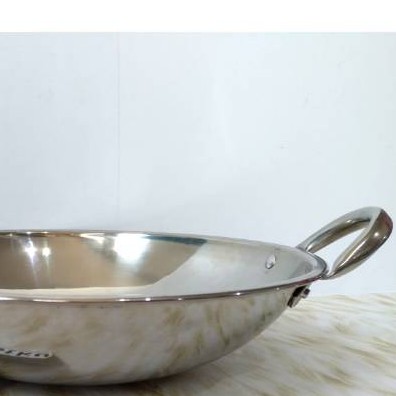 Wajan Stainless Cyprus 22cm / Kuali / Katel / Wok Stainless