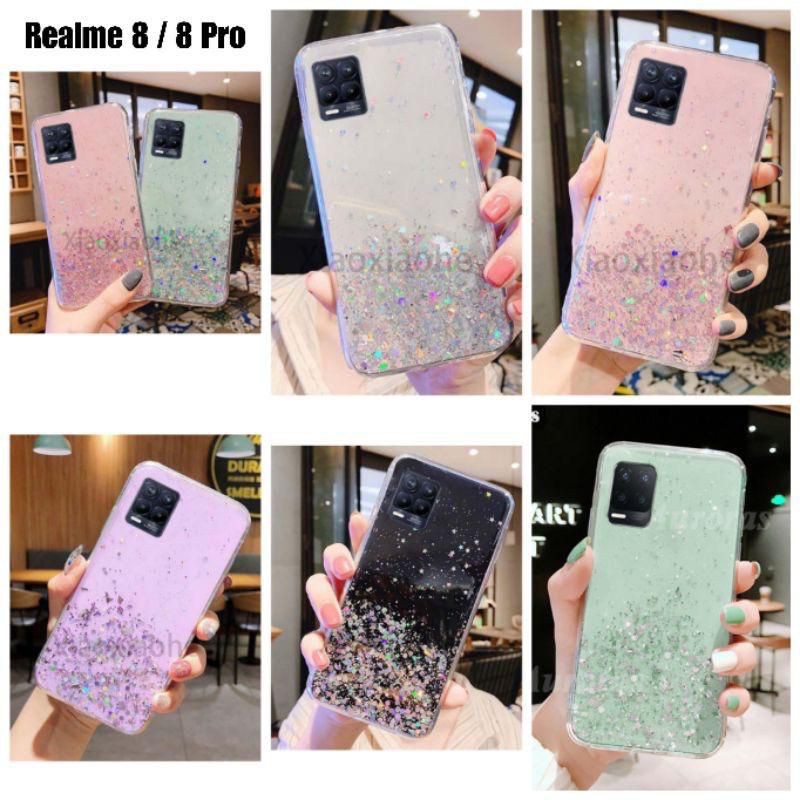 Realme 8 8 5G 8 Pro C11 C12 C15 C20 C20A C21 C21Y C25 C25S C25Y Narzo 30A SoftCase Tpu Bahan Glitter