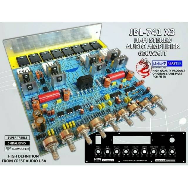 KIT POWER AMPLIFIER JBL-741 X3 STEREO 600W