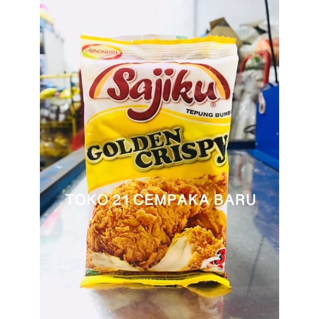 

Sajiku Tepung Bumbu Golden Crispy 80 ramg | Serba guna Ayam Goreng 80g