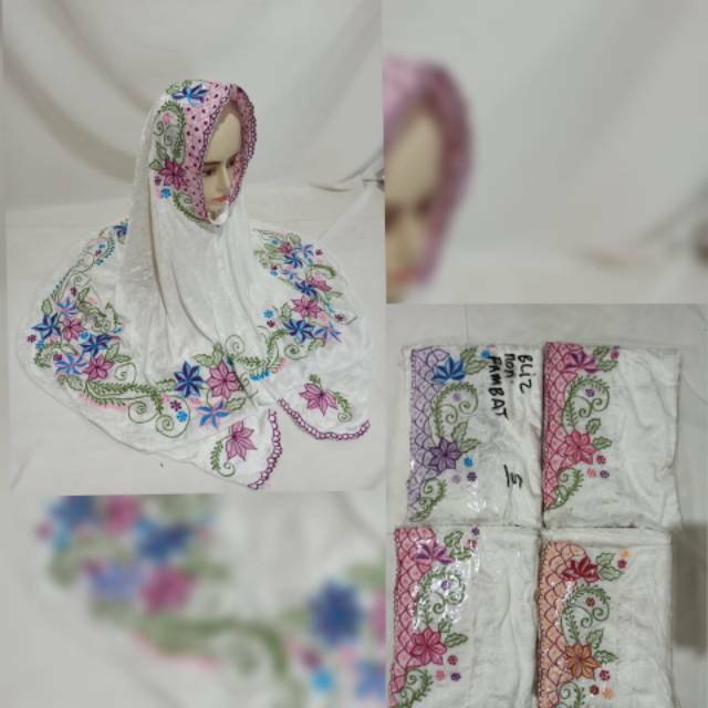 Jual Mukena terusan lajuran Mukena Bordir sutra blizt dewasa terbaru 2020