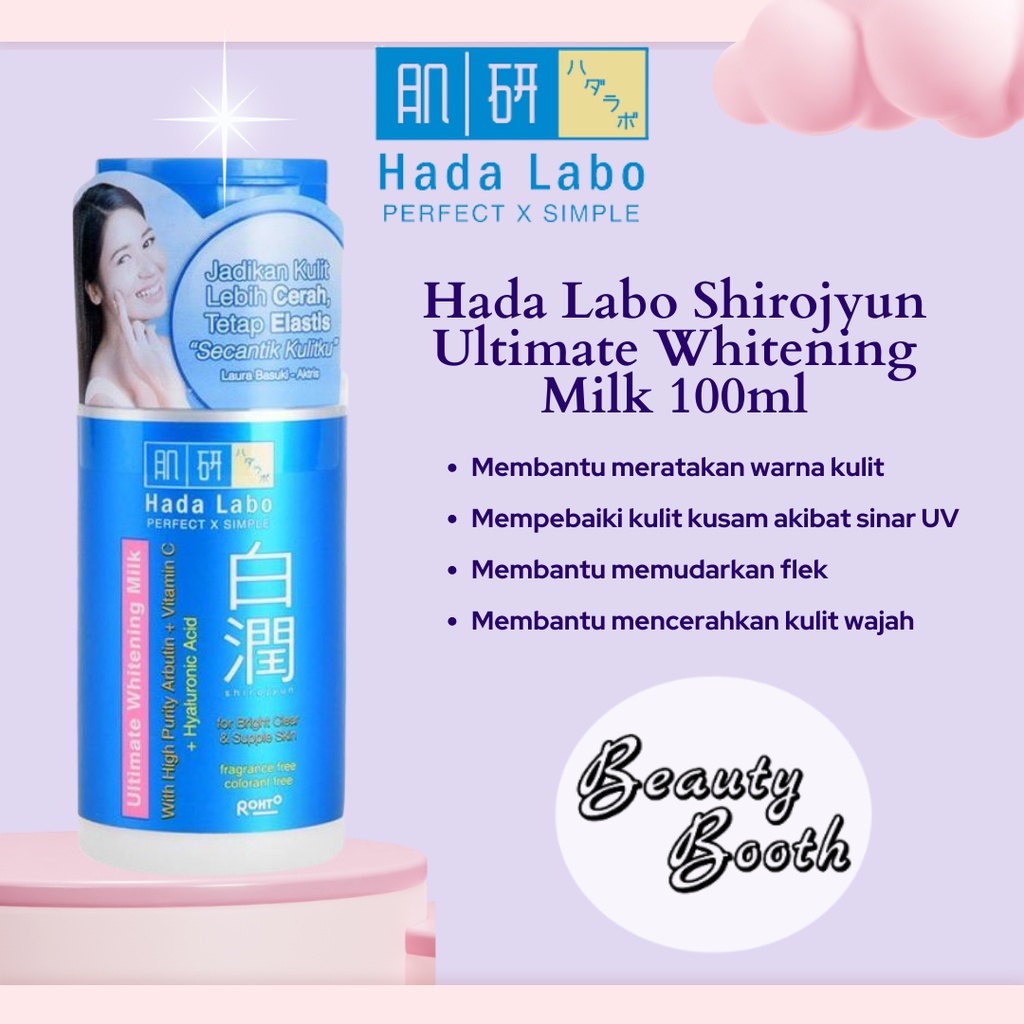 HADA LABO NEW LOOK ! Shirojyun Ultimate Whitening Milk 100ml / Shirojyun Milk Biru