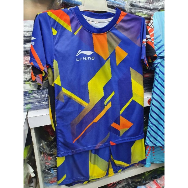 (COD) Setelan anak badminton bulu tangkis full printing