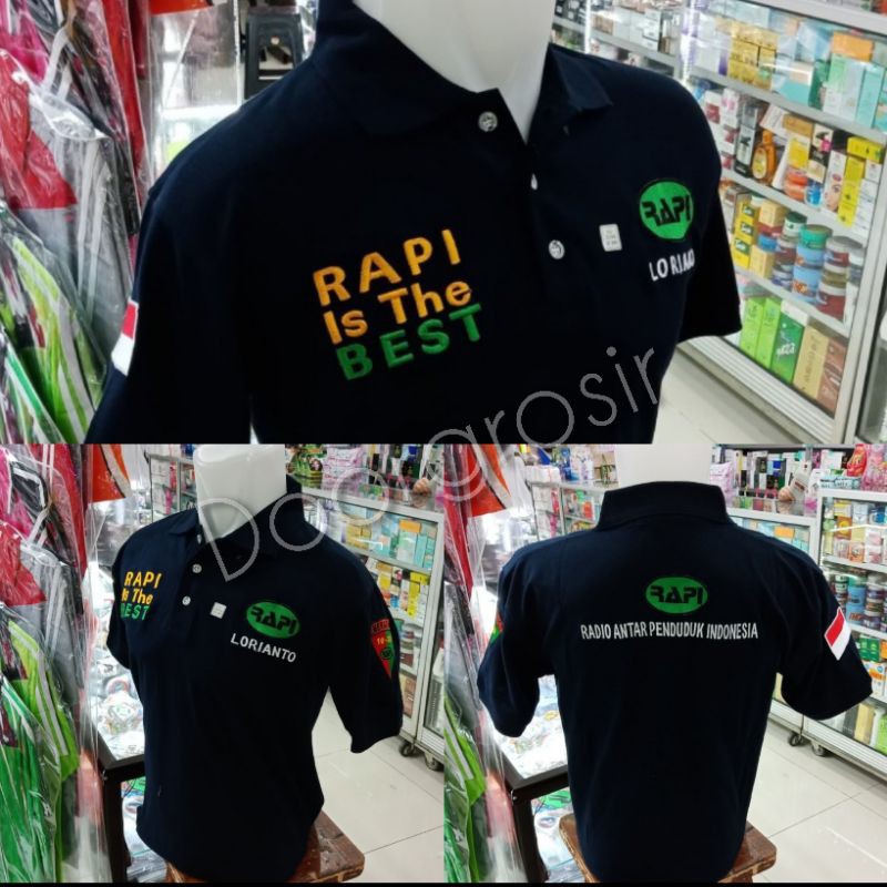 Kaos Bordir Rapi Bahan Lacoste Kattun