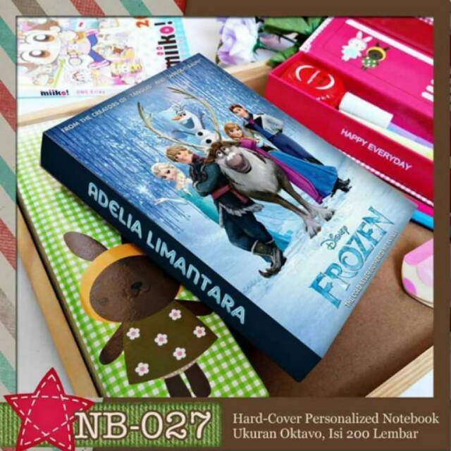 

Custom Notebook A6 Oktavo Anna Elsa Disney Frozen FREE TAMBAH NAMA