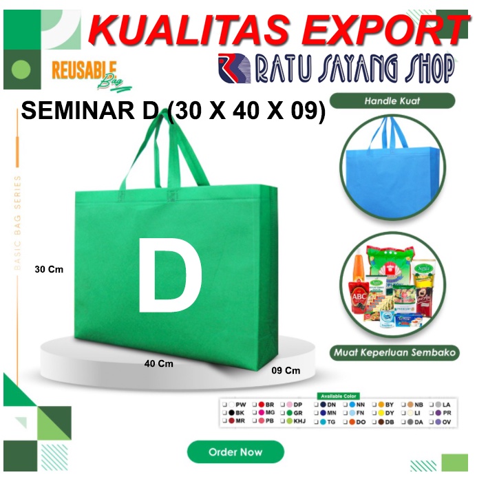 

TAS SPUNBOND POLOS MODEL SEMINAR D (30 X 40 X 9) KUALITAS EXPORT