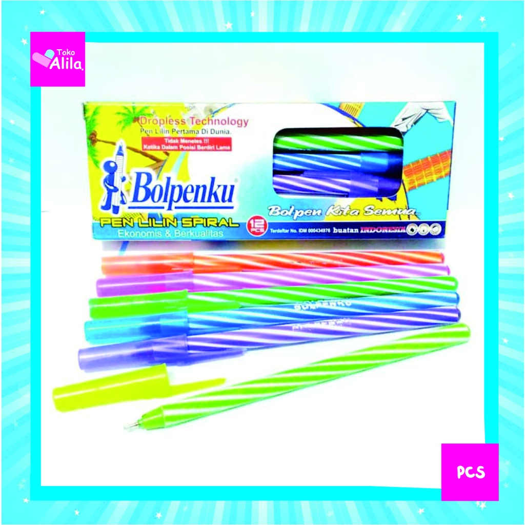 

Ballpoint / Pulpen / Pen Bolpenku Ulir Spiral Warna Warni