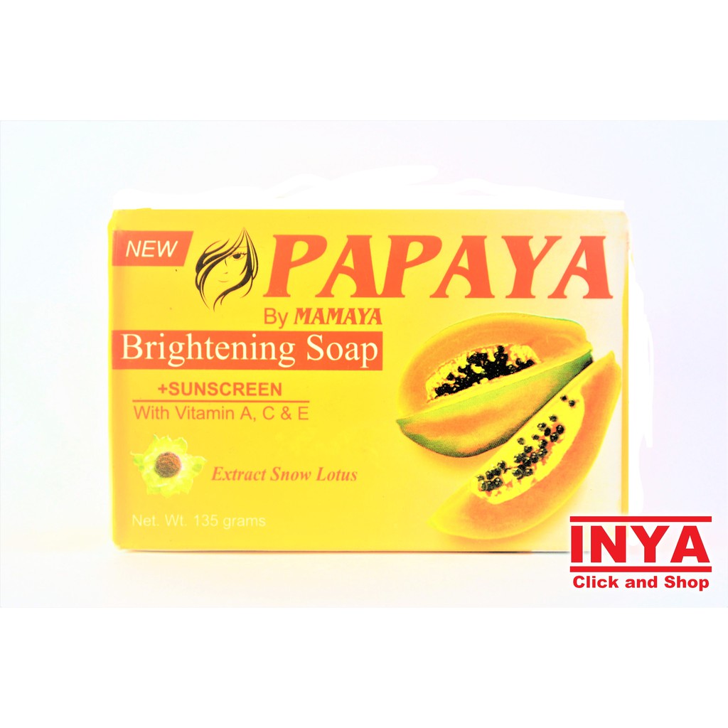 Sabun Muka PAPAYA by MAMAYA Brightening Soap with Vit A, C &amp; E 135gr