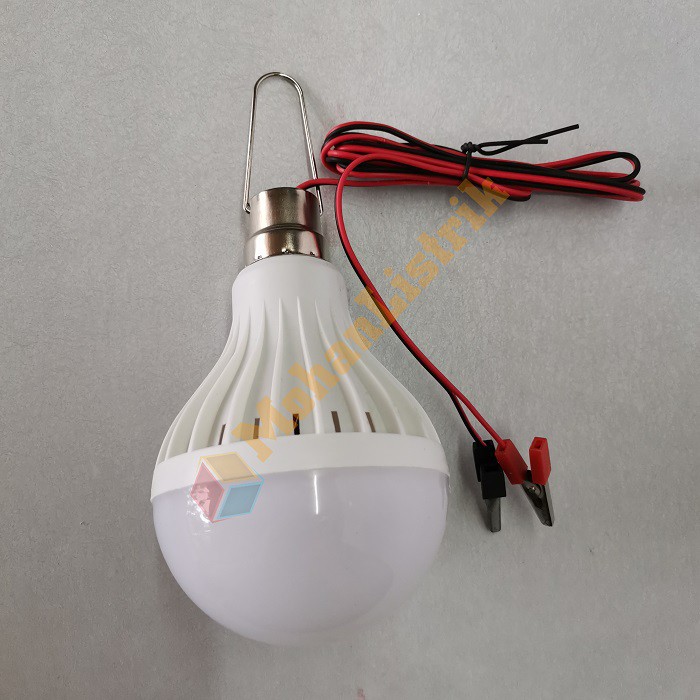 Lampu Led Bulb 15 Watt DC 12V Aki Capit Kabel