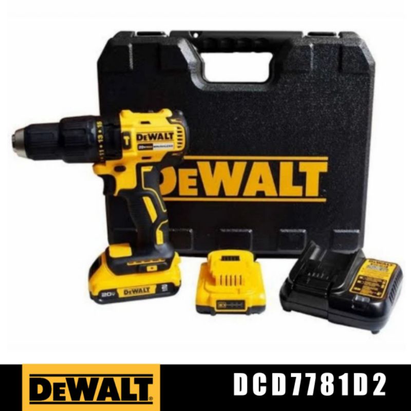 Mesin Bor Cordless DCD7781D2 Dewalt Brushless Hammer Drill Dewalt