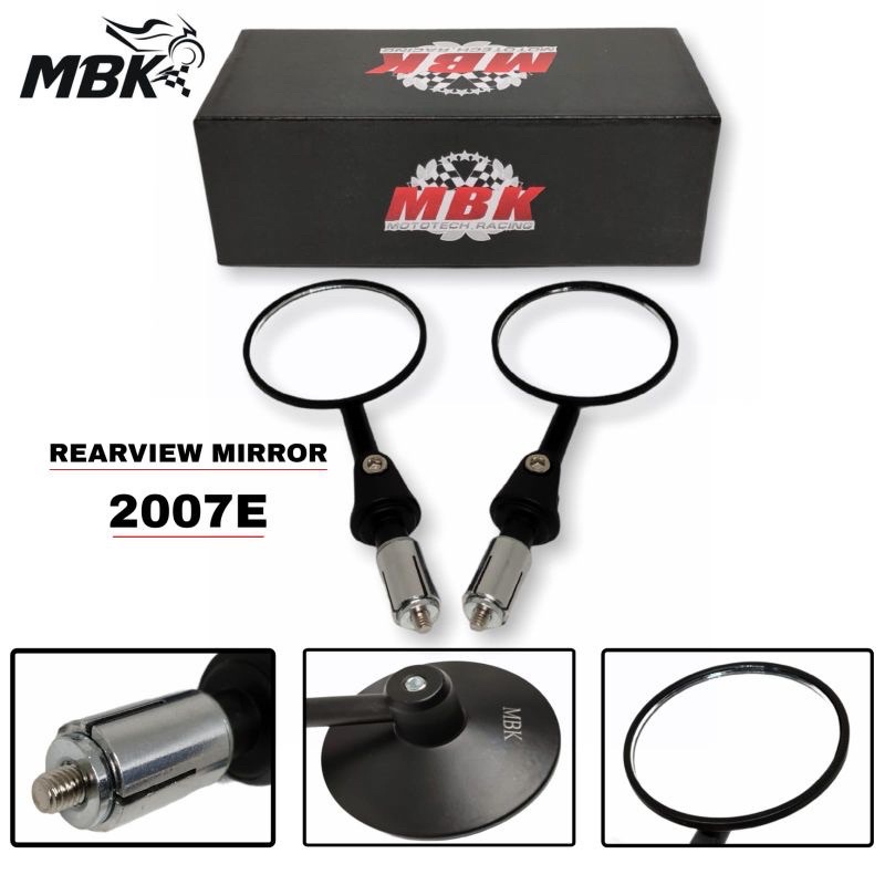 PROMO Spion Jalu Bulat Flexible cnc Kaca cembung / Bar End Mirror universal Motor