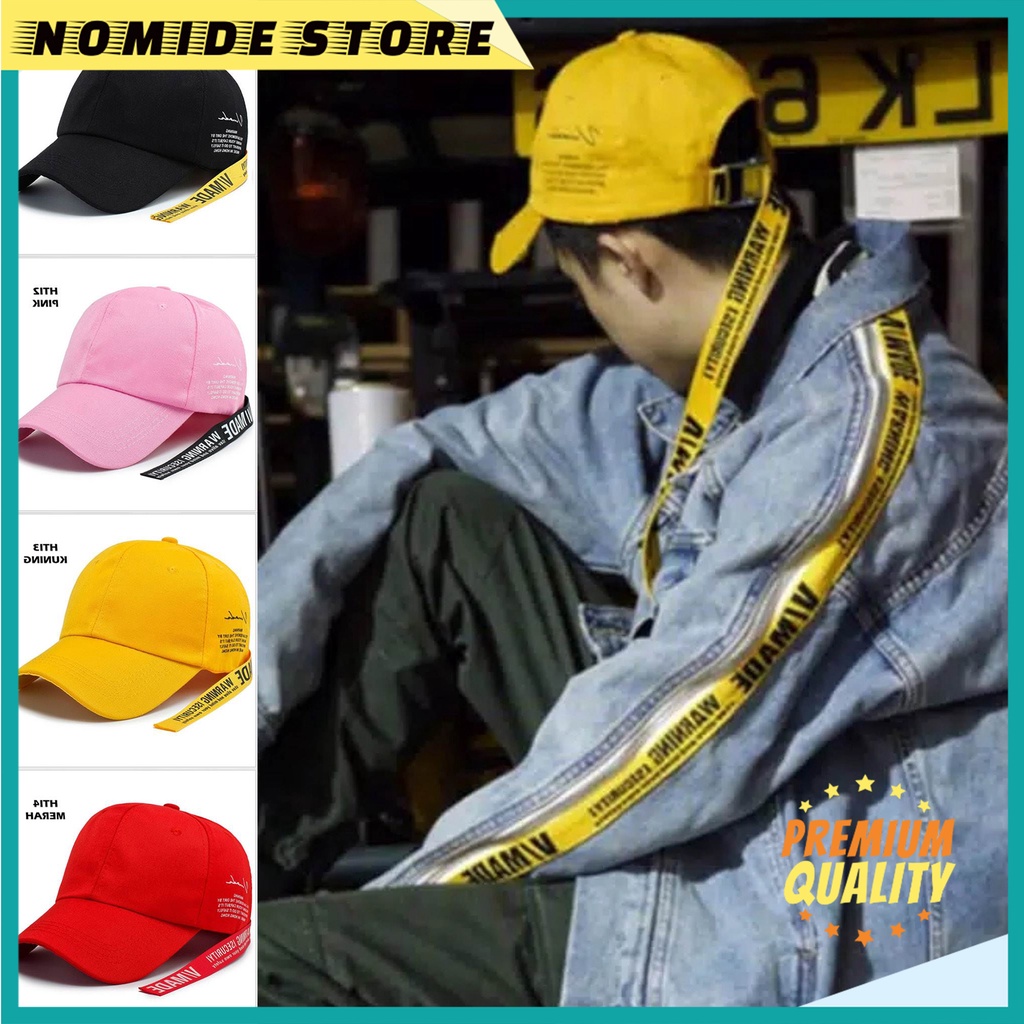 Topi Baseball PRIA WANITA Tali Panjang Korea Kpop IMPORT FASHION HTI
