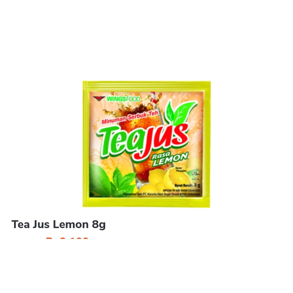 

Tea jus 8 gram renceng