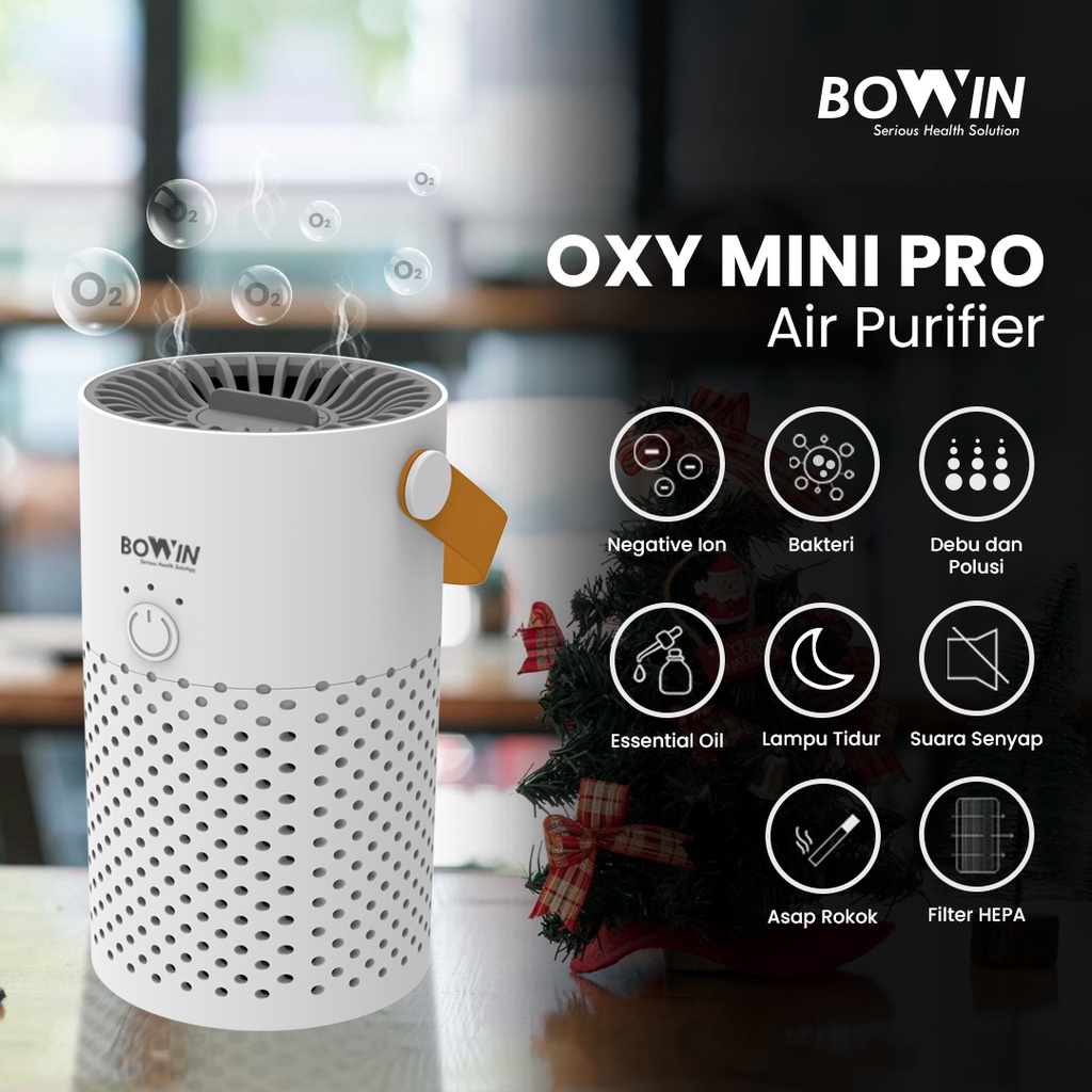 Bowin Air Purifier -  Oxy Mini  (3in1 True HEPA, ANION, Karbon Filter)