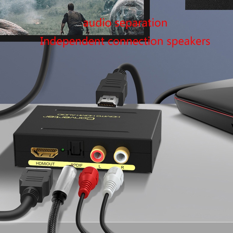 Btsg HDMI-HDMI-Kompatibel Converter SPDIF+L/R Switch Switcher Selector Box Untuk HDTV Blu-ray player