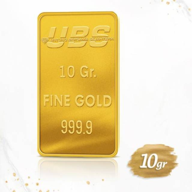 Logam Mulia UBS 10 gram 24K Mulus Bersertifikat SNI Asli Termurah