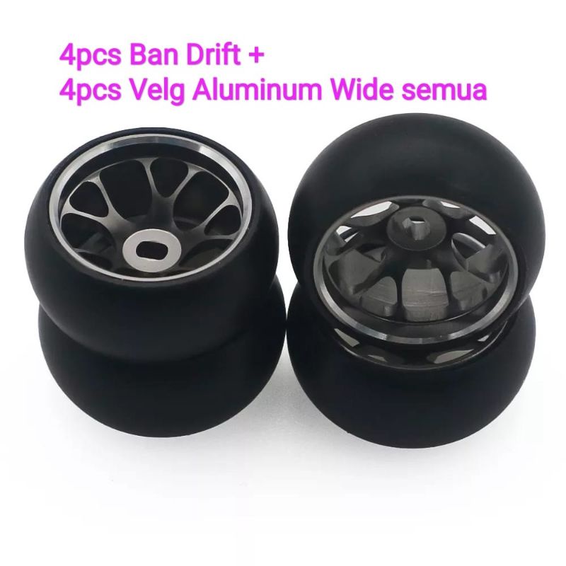 Velg Drift Aluminum Dual 5 Spoke Mini RC 1/28 Ban Drift Wide Wltoys K969 K989 284131 Mini Z awd DRZ