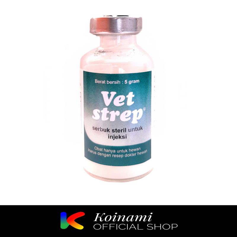 VET STREP 5 gram / CRD PERNAFASAN INFEKSI BAKTERI HEWAN SAPI KAMBING DOMBA KUDA AYAM UNGGAS / MEDION