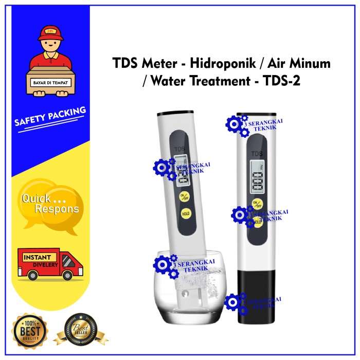 TDS Meter - Hidroponik / Air Minum / Water Treatment - TDS-2