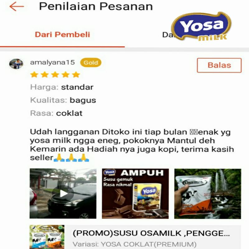 OSAMILK DAN YOSAMILK PREMIUM PENGGEMUK BADAN