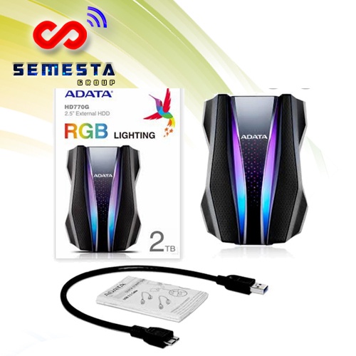 HDD EKSTERNAL ADATA HD770G 2TB RGB LIGHTING