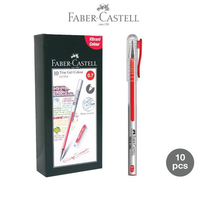 

BISA COD Faber-Castell True Gel Pen -- Red Ink 0.7 mm CUCI GUDANG Kode 354