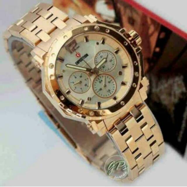 Jam tangan wanita expedition e6402 gold original