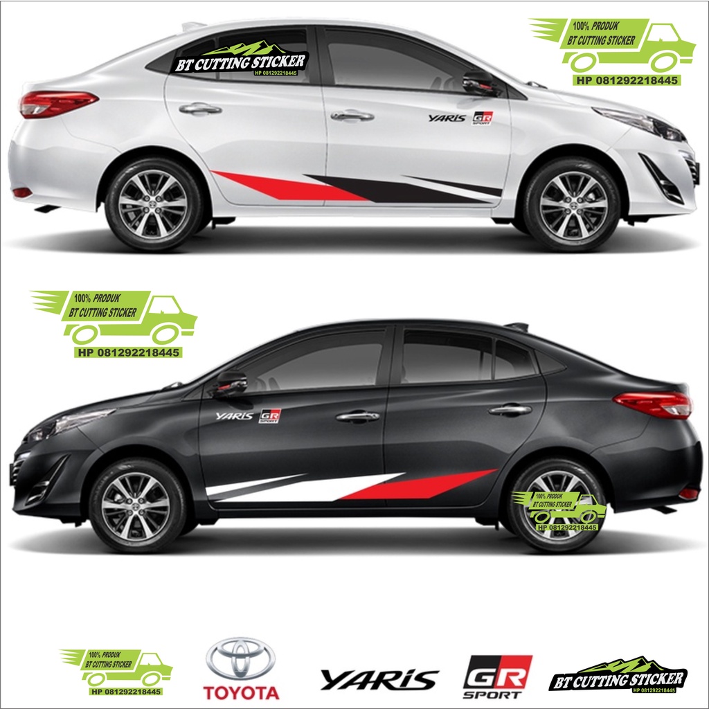 Stiker Mobil Toyota Yaris Stiker GR Sport Stiker Mobil Toyota Yaris Toyota Yaris Ativ GR Sport