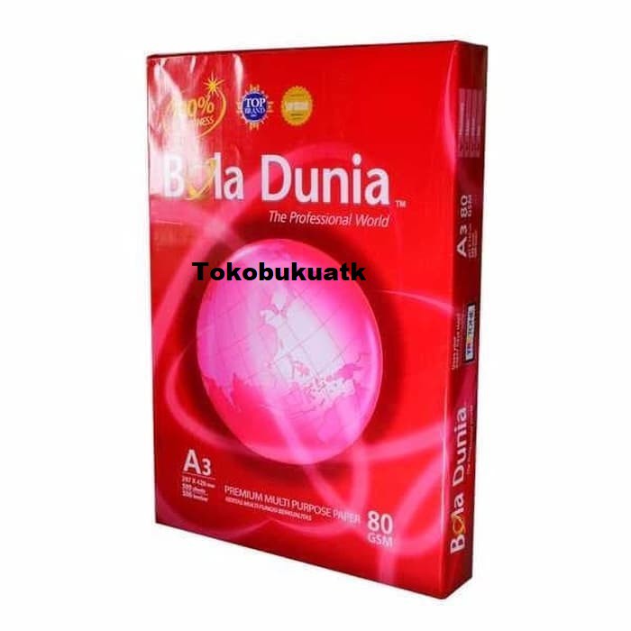 

Kertas Bola Dunia Ukuran A3 - 80 Gram