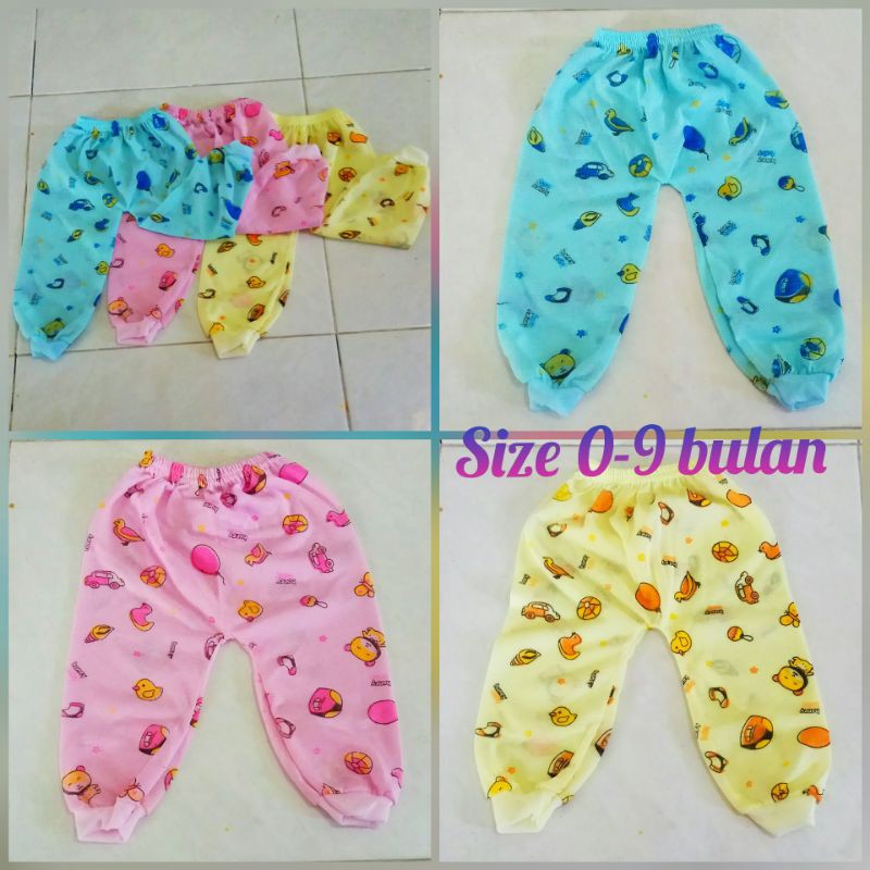 COD 12Pcs CELANA PANJANG BAYI MURAH LUSINAN PEREMPUAN LAKI NEW BORN KATUN PE / anak celana ompol 0-1 tahun