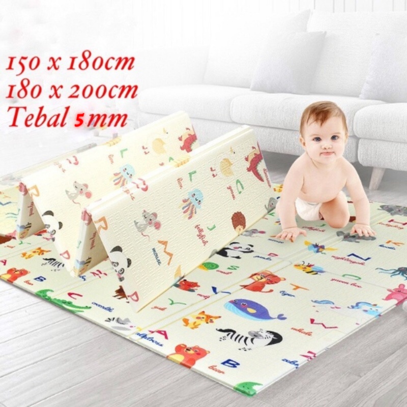 home_colection BEST SELLER Playmat Import Matras Empuk Kelas bagus Premium murah (tebal 0,6&amp;0,8) Motif Bolak Balik cocok untuk anak kecil bisa Karpet bayi empuk / Matras bayi