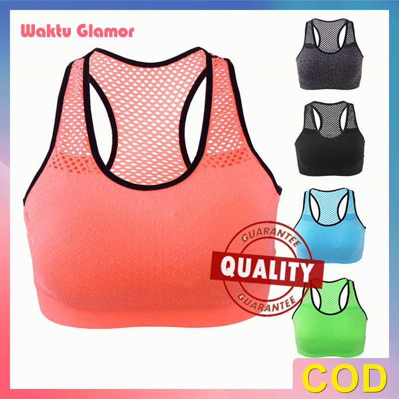 Bra Sport Wanita Warna Polos Bra Yoga Olahraga Pakaian Wanita Tank Top Import Fashion 404