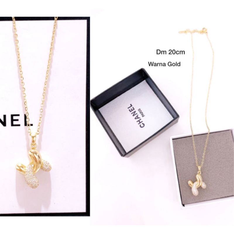 Kalung Titanium Asli gold Premium Quality Anti Karat Necklace Stainless Steel ori t0982