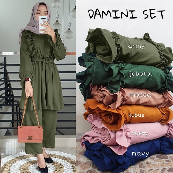 SETELAN SET TUNIK DAMINI 04 | SETELAN WANITA SIMPLE