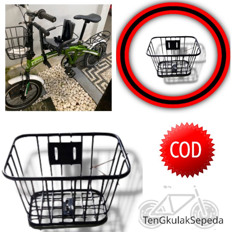 Keranjang Sepeda Anak Minion, Mini Sepeda lipat Besi Tebal