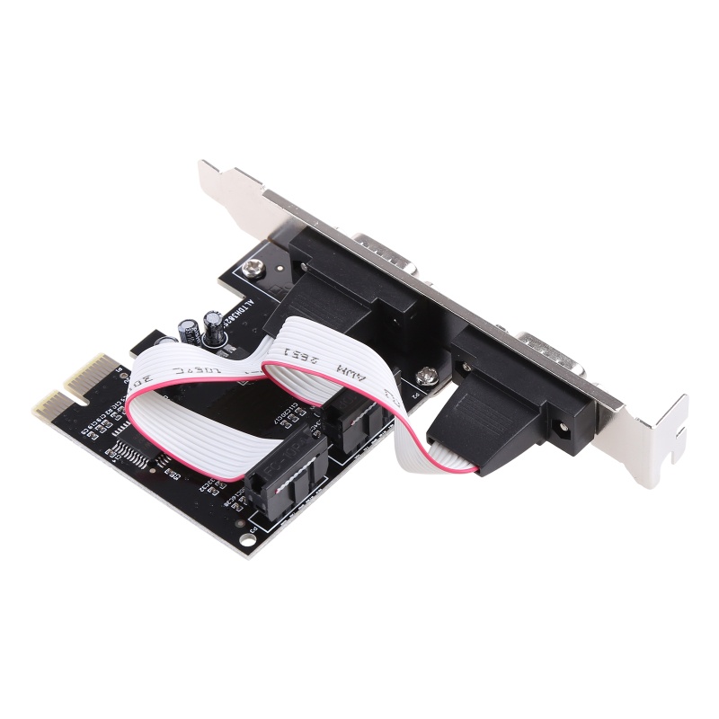 Btsg PCI-E Untuk Express Ke Dual Serial DB9 RS232 RS-232 Kartu Adaptor 2-Port Controller