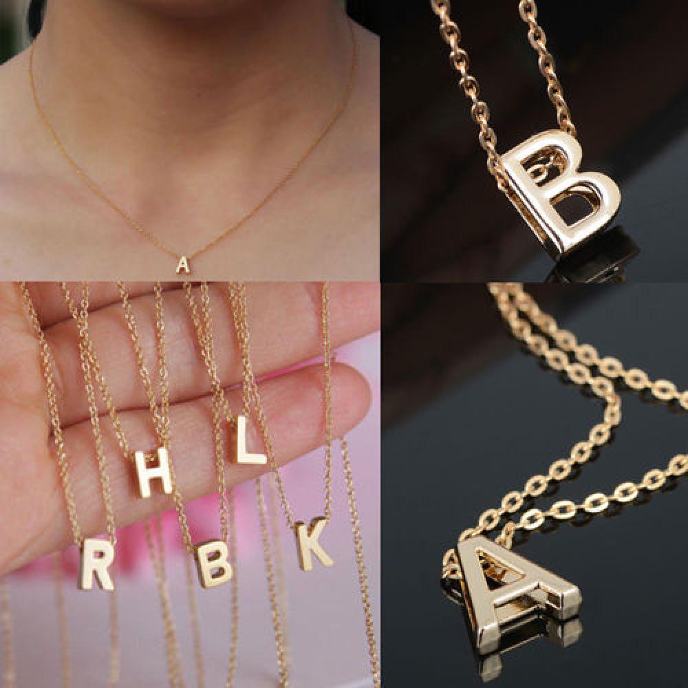 ❈ROWAN❈ Letter Pendant Gift Stylist Necklace Letters Fashion Style Gifts Unisex Lady Alphabet