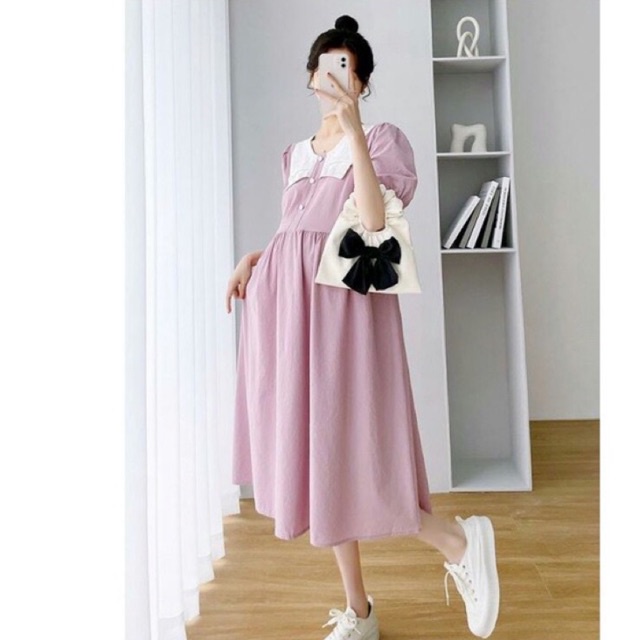 Dress Hamil &amp; Menyusui Katun DH-3008