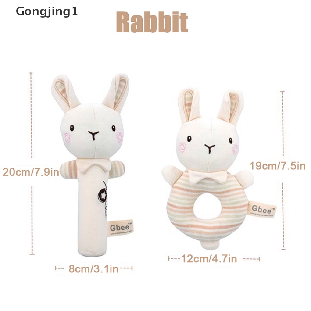 Gongjing1 Mainan Rattle Genggam Bayi Bentuk Boneka Plush Kartun Hewan Lucu