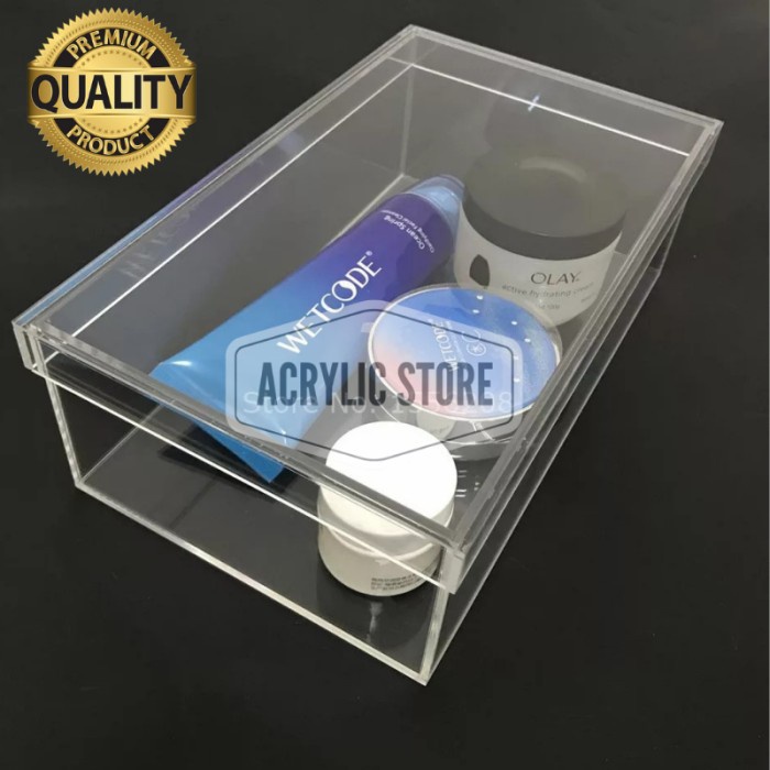 

Promo Acrylic box Kosmetik/lipstik dengan tutup - 2mm
