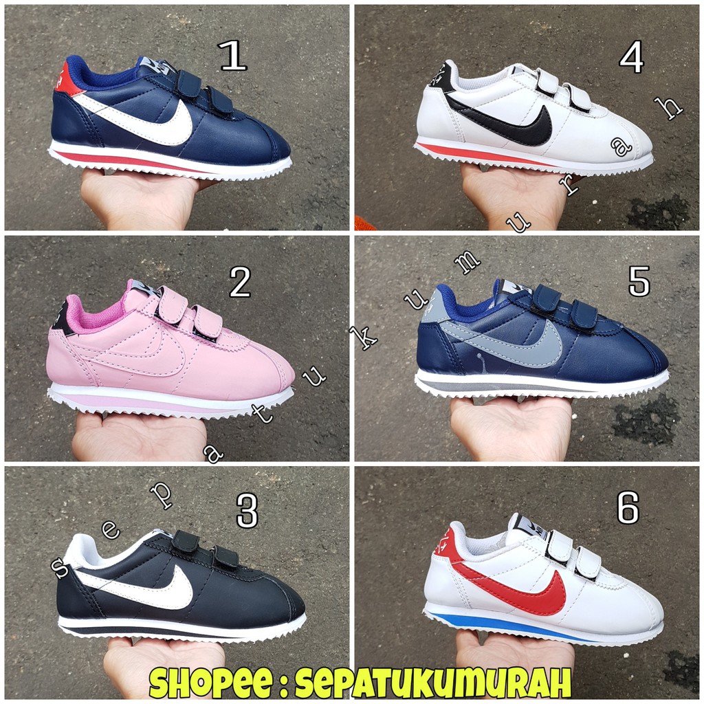  Sepatu  nike  cortez  pink putih fashion kids sneakrs cewek 