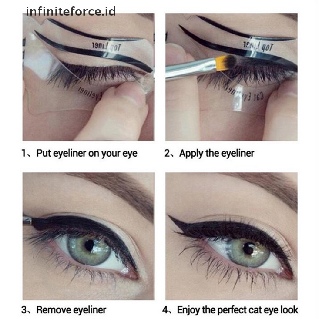 Infiniteforce.id Kartu Cetakan Eyeliner / Eyebrow / Eyeshadow Untuk Makeup / Kosmetik Wanita