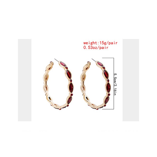 LRC Anting Tusuk Fashion Golden C-shaped Geometric Handmade Alloy Earrings K43503