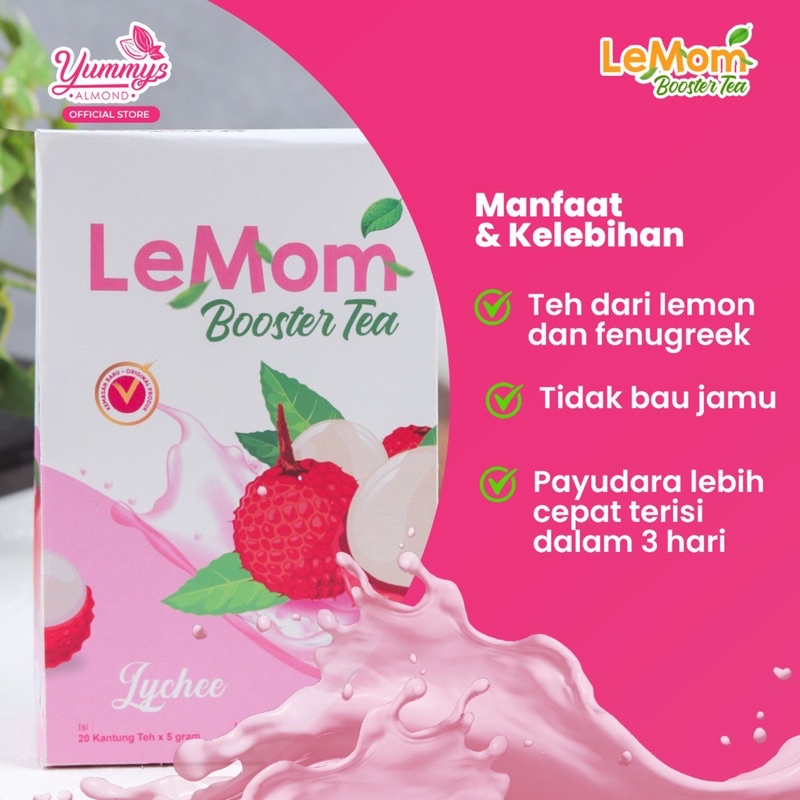 LEMOM BOOSTER TEA TEH PELANCAR ASI BOOSTER ASI YUMMYS ALMOND