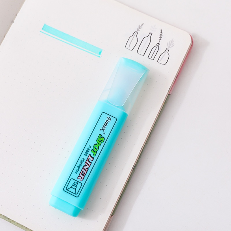 2pcs/Set Durable Large Capacity Candy Color Highlighter For Students