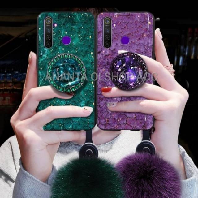 Case REALME 5 /5i /5 PRO Hard Case Glass Luxury Glitter Bling Bling Cover
