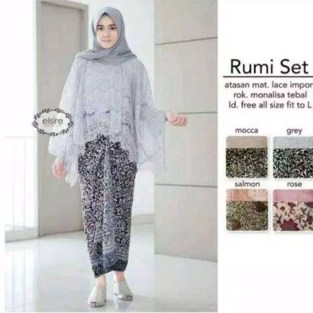 TERBARU   SETELAN KEBAYA BROKAT CAPE RUMI SET KEBAYA TERLARIS KEBAYA MODERN / KEBAYA KONDANGAN