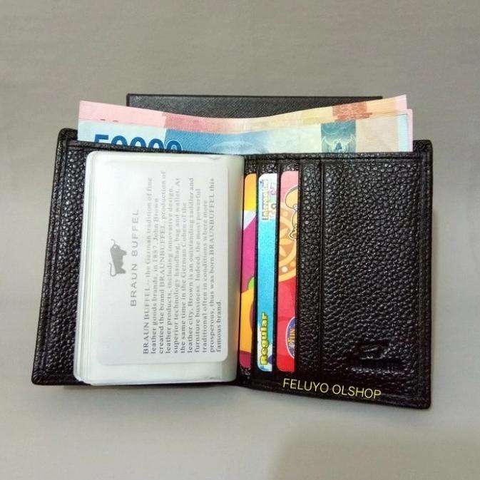 

[[COD]] Dompet Kartu /Card Holder Braun Buffel Kulit. HEMAT Kode 726